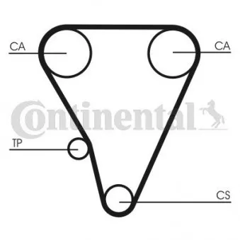 Courroie crantée CONTITECH CT555
