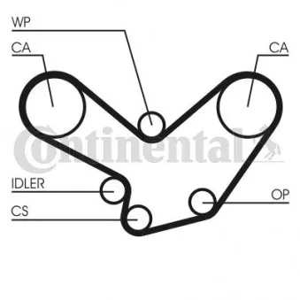 Courroie crantée CONTITECH CT600