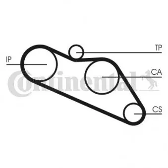 Courroie crantée CONTITECH CT612