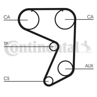 Courroie crantée CONTITECH CT649