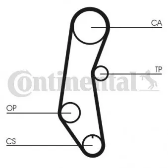 Courroie crantée CONTITECH CT650