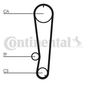 Courroie crantée CONTITECH CT655