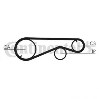 Courroie crantée CONTITECH CT673
