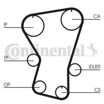 Courroie crantée CONTITECH CT677