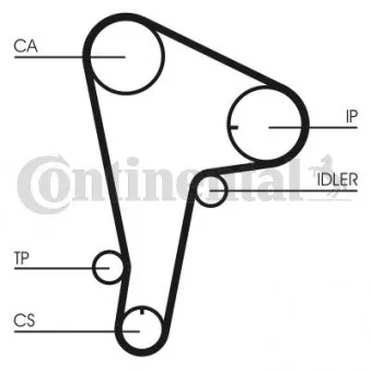 Courroie crantée CONTITECH CT721