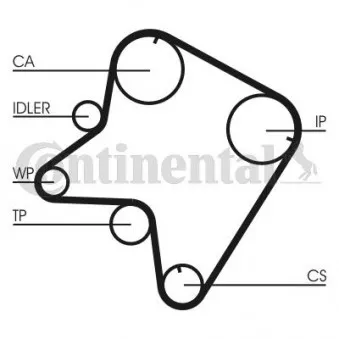 Courroie crantée CONTITECH CT762