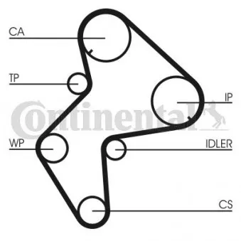 Courroie crantée CONTITECH CT775