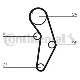 Courroie crantée CONTITECH CT821