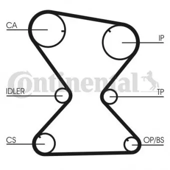 Courroie crantée CONTITECH CT842