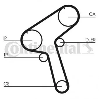 Courroie crantée CONTITECH CT843