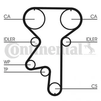 Courroie crantée CONTITECH CT871