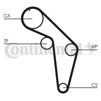 Courroie crantée CONTITECH CT926