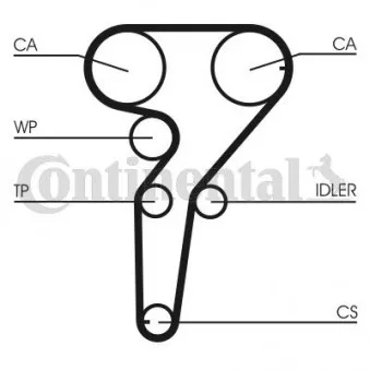 Courroie crantée CONTITECH CT969