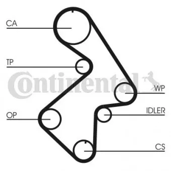 Courroie crantée CONTITECH CT998