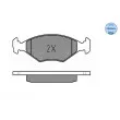Jeu de 4 plaquettes de frein avant MEYLE 025 211 9318 - Visuel 2