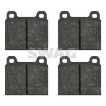 Jeu de 4 plaquettes de frein avant SWAG