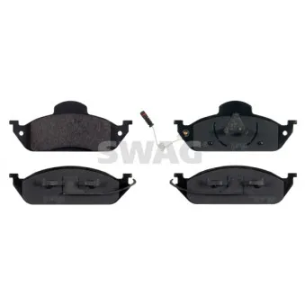 Jeu de 4 plaquettes de frein avant SWAG