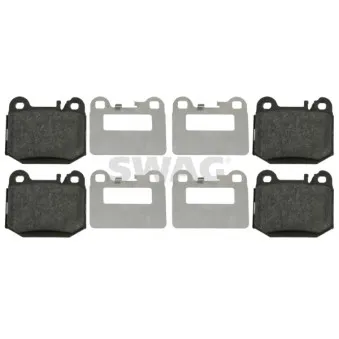 Jeu de 4 plaquettes de frein arrière SWAG 10 91 6437