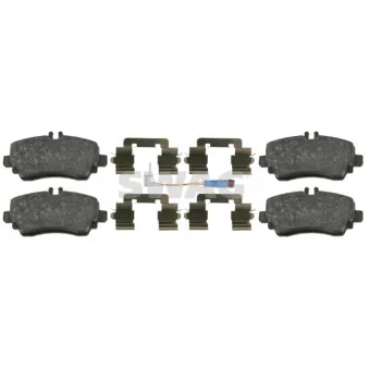 Jeu de 4 plaquettes de frein avant SWAG