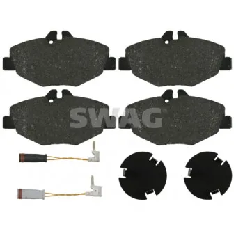 Jeu de 4 plaquettes de frein avant SWAG