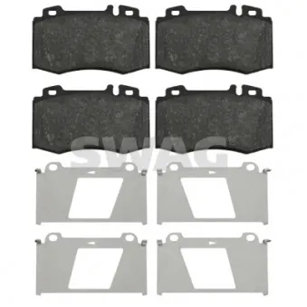 Jeu de 4 plaquettes de frein avant SWAG