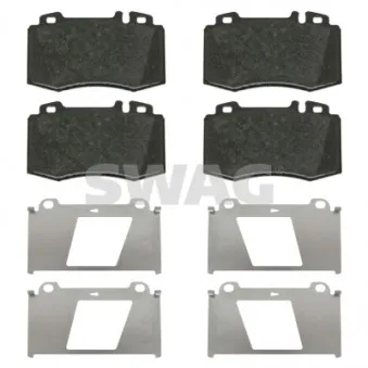 Jeu de 4 plaquettes de frein avant SWAG
