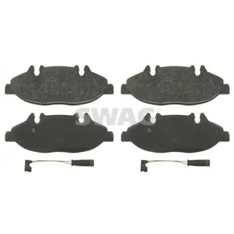 Jeu de 4 plaquettes de frein avant SWAG