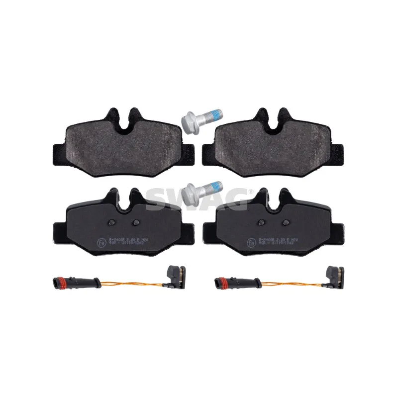 Jeu de 4 plaquettes de frein arrière SWAG 10 91 6535