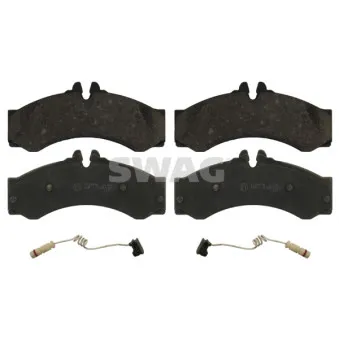 Jeu de 4 plaquettes de frein avant SWAG