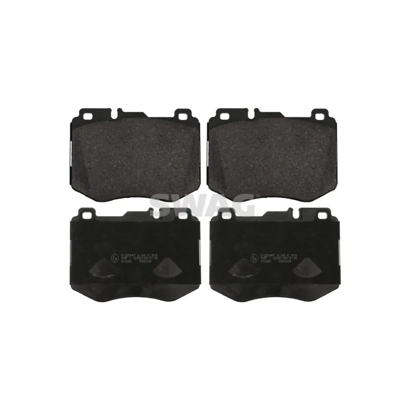 Jeu de 4 plaquettes de frein avant SWAG 10 91 6986