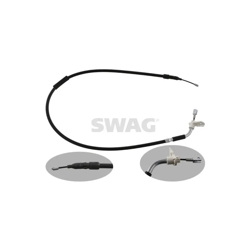 Tirette à câble, frein de stationnement arrière droit SWAG 10 93 4909