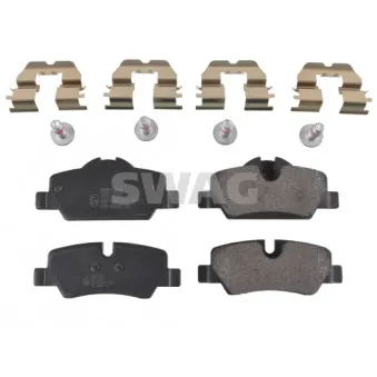 Jeu de 4 plaquettes de frein arrière SWAG