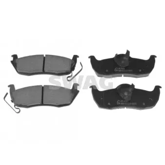 Jeu de 4 plaquettes de frein arrière SWAG