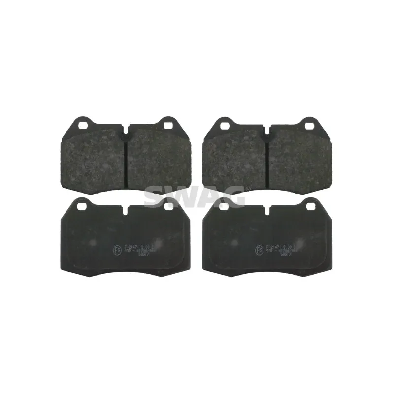 Jeu de 4 plaquettes de frein avant SWAG 20 91 6109