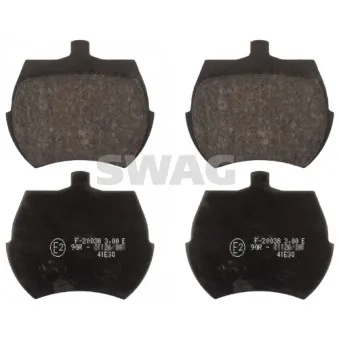 Jeu de 4 plaquettes de frein avant SWAG
