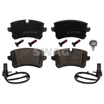 Jeu de 4 plaquettes de frein arrière SWAG