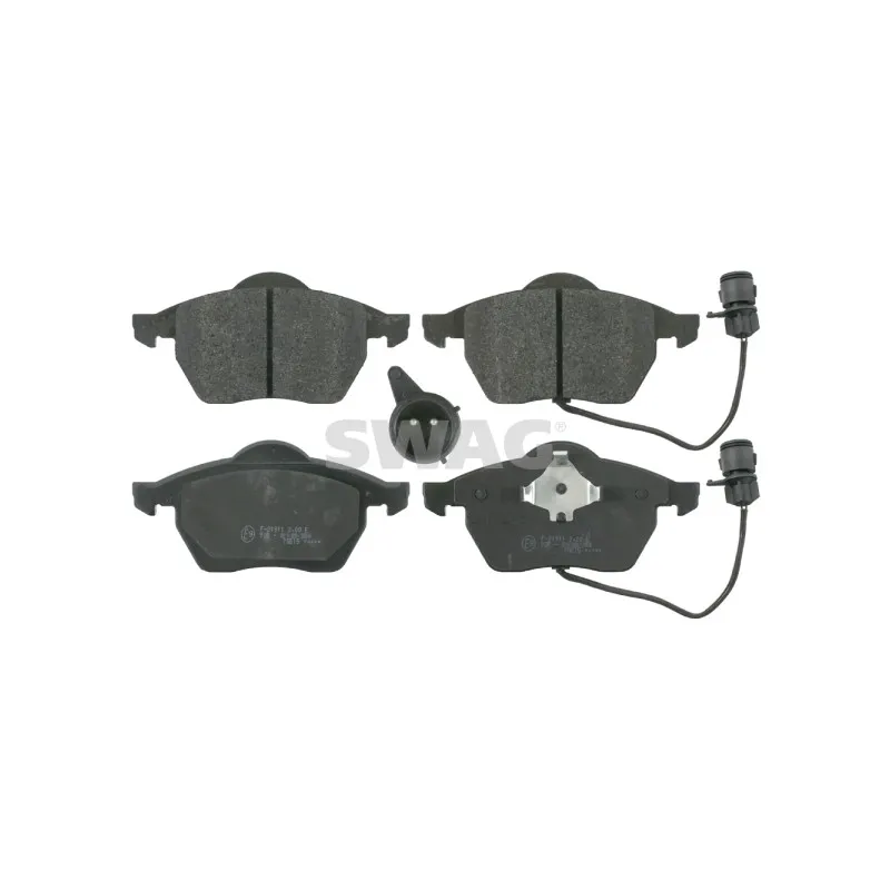 Jeu de 4 plaquettes de frein avant SWAG 30 91 6058
