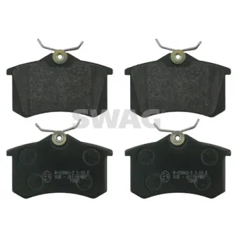 Jeu de 4 plaquettes de frein arrière SWAG