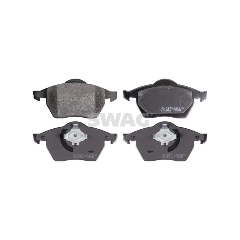 Jeu de 4 plaquettes de frein avant SWAG 30 91 6338