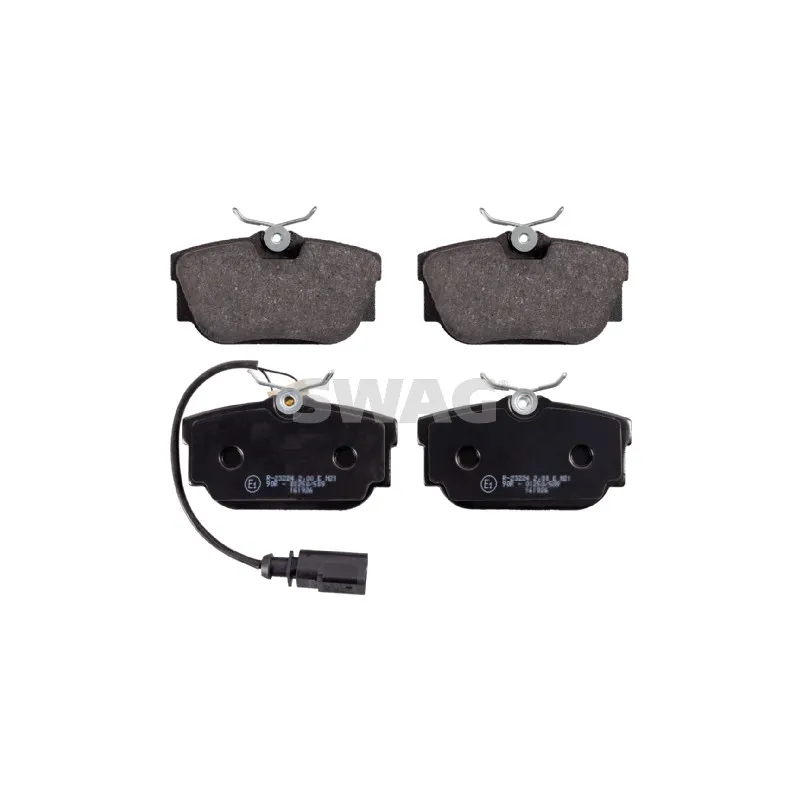 Jeu de 4 plaquettes de frein arrière SWAG 30 91 6412