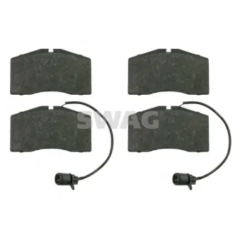 Jeu de 4 plaquettes de frein avant SWAG
