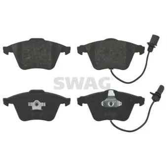 Jeu de 4 plaquettes de frein avant SWAG