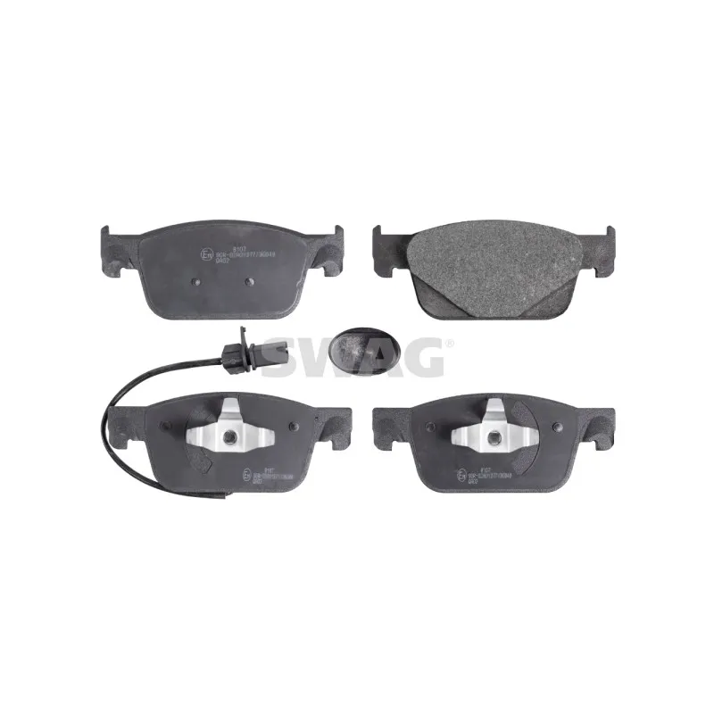 Jeu de 4 plaquettes de frein avant SWAG 30 91 6962