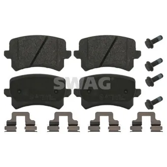 Jeu de 4 plaquettes de frein arrière SWAG