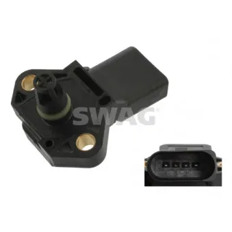 Capteur, pression de suralimentation SWAG 30 93 6116