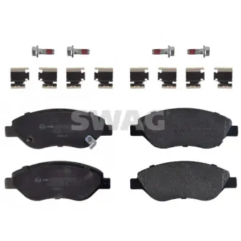 Jeu de 4 plaquettes de frein avant SWAG