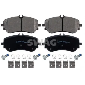 Jeu de 4 plaquettes de frein arrière SWAG