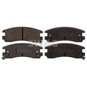 Jeu de 4 plaquettes de frein arrière SWAG