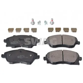 Jeu de 4 plaquettes de frein avant SWAG