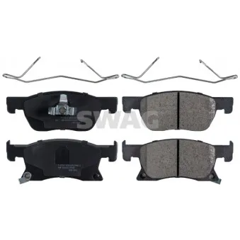 Jeu de 4 plaquettes de frein avant SWAG